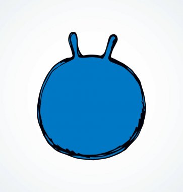 Jimnastik topu jumper. Vektör çizim