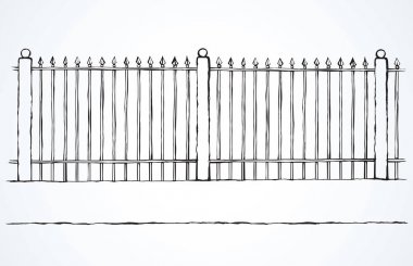 Çit. Vektör çizim