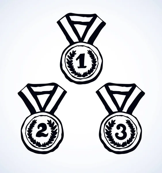 Médaille. Dessin vectoriel — Image vectorielle