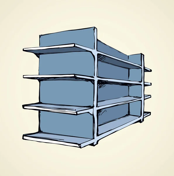 Store rack. Vector drawing — Stock Vector