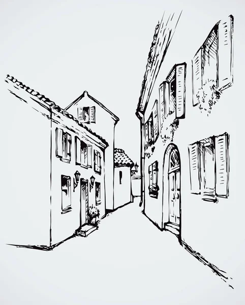 Vecchia strada per il divertimento. Disegno vettoriale — Vettoriale Stock