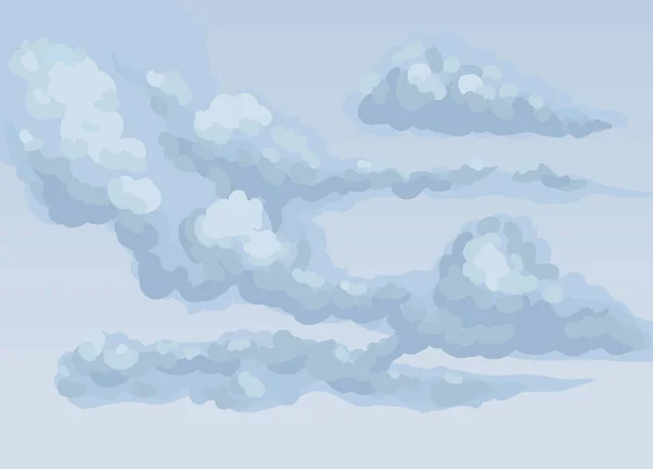 Paysage Nébuleux Aux Sourcils Automnaux Isolé Sur Fond Ciel Crépusculaire — Image vectorielle