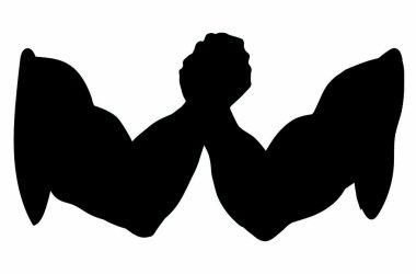 El güreşi yarışması. Vektör çizimi