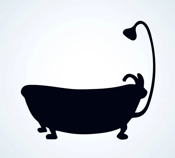 Bath. Vector drawing icon sign — Stock Vector