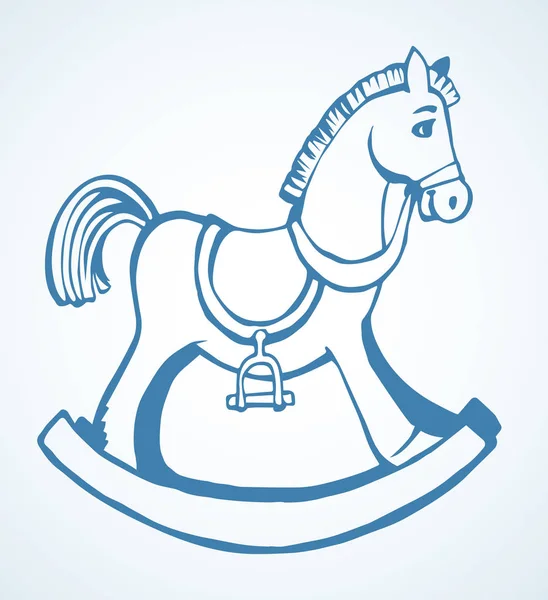 Игрушечный конь. Векторный рисунок — стоковый вектор