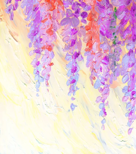 Pintura a óleo. Lupine brilhante flores — Fotografia de Stock