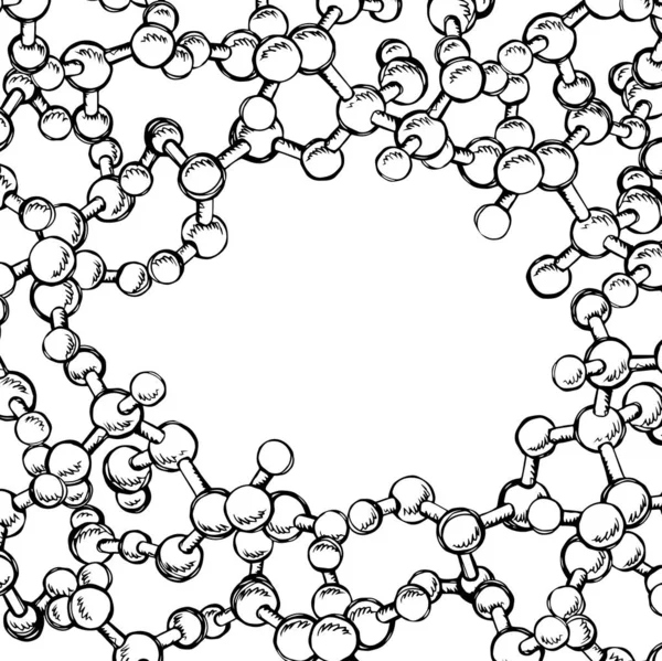化学構造。ベクトル描画 — ストックベクタ
