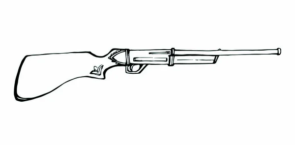 Stary drewniany pistolet. Rysunek wektora — Wektor stockowy