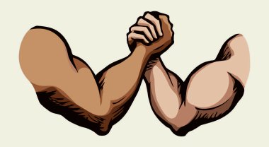 El güreşi yarışması. Vektör çizimi