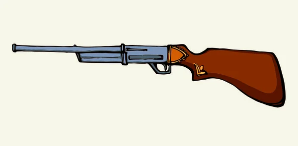 Old wooden gun. Vector drawing — Stock Vector