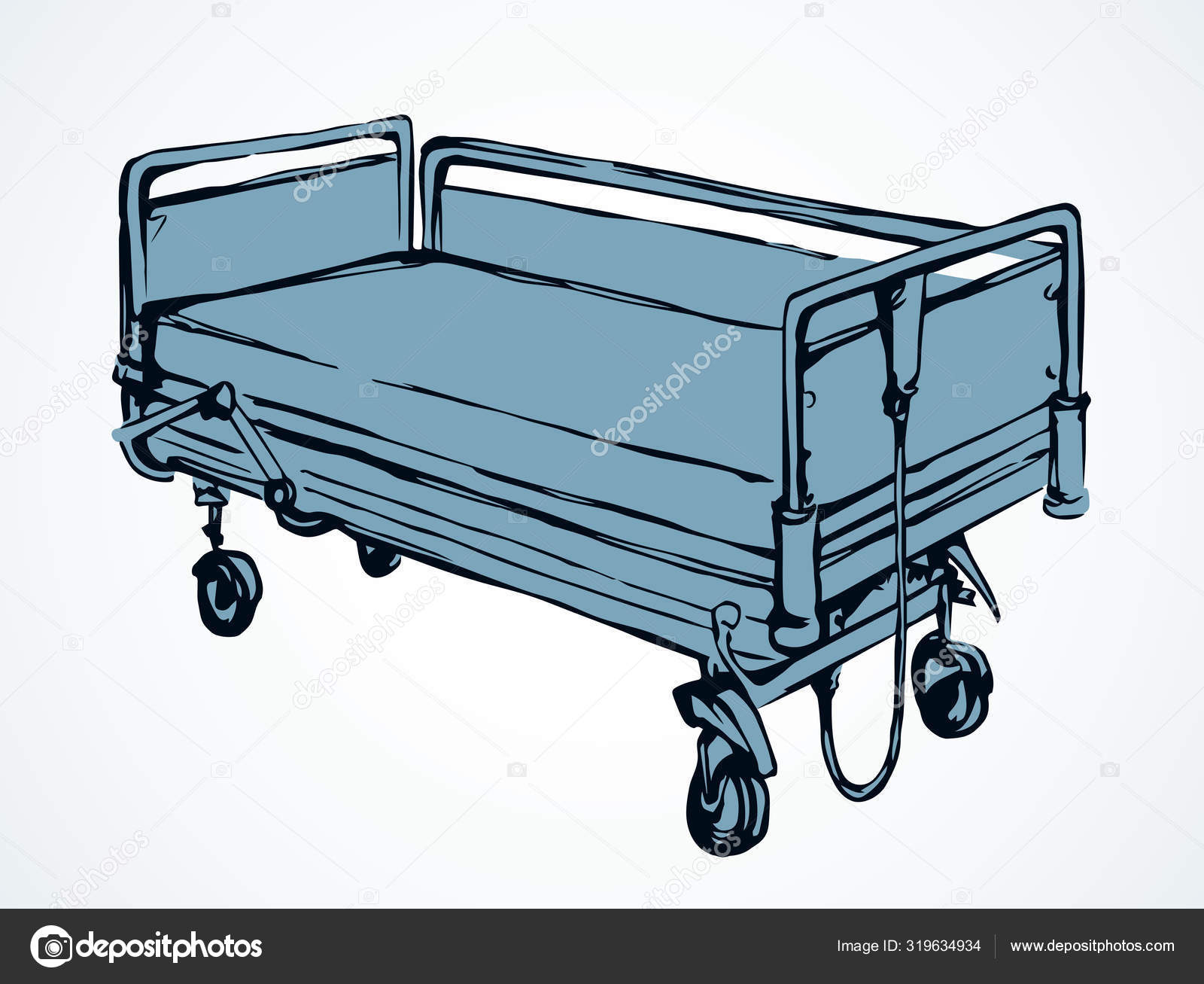 Hospital Bed Drawing