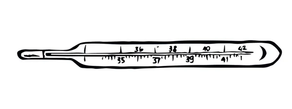 Teploměr pro měření teploty. Výkres vektoru — Stockový vektor