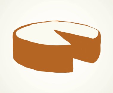 Bir dilim Hollandalı peynir. Vektör çizimi