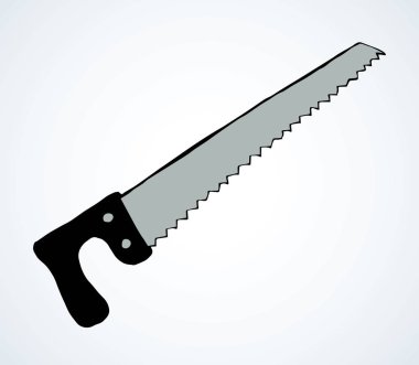 Demir el testeresi. Vektör çizimi