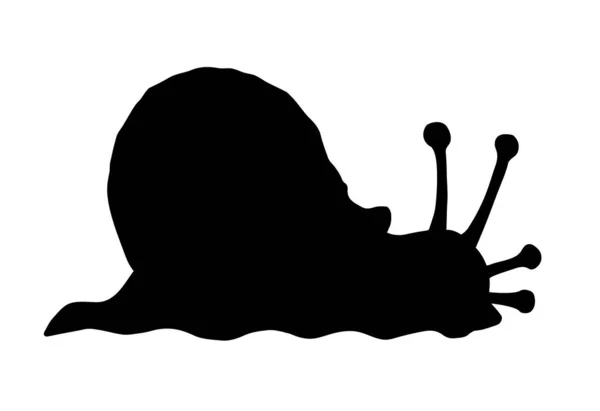 Un escargot se glisse sur le sol. Dessin vectoriel — Image vectorielle