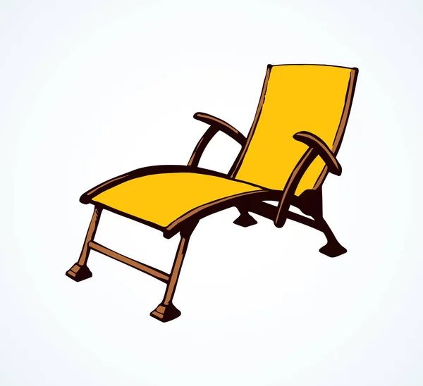 Silla de playa. Vector dibujo a mano alzada — Vector de stock