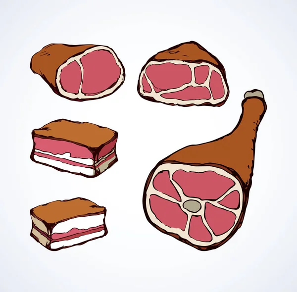 Carne. Dibujo vectorial — Vector de stock