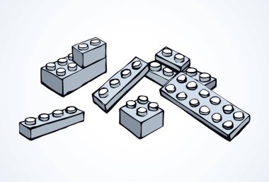 Lego. Vektör çizim 