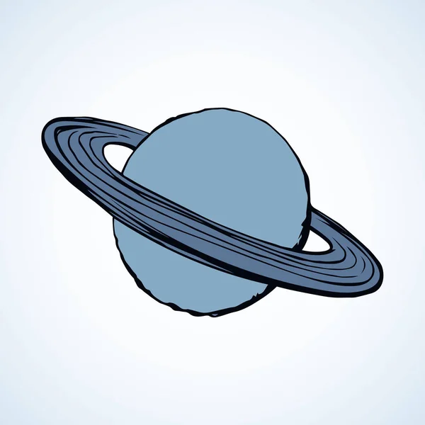 Saturno. Dibujo vectorial — Archivo Imágenes Vectoriales