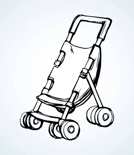 Baby vervoer. Pictogram vector tekening — Stockvector