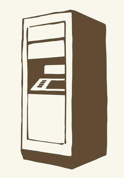 Ikona zařízení ATM. Vektorový výkres — Stockový vektor