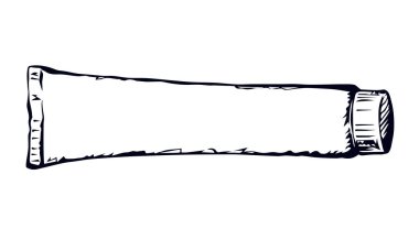 Diş macunu. Vektör çizimi