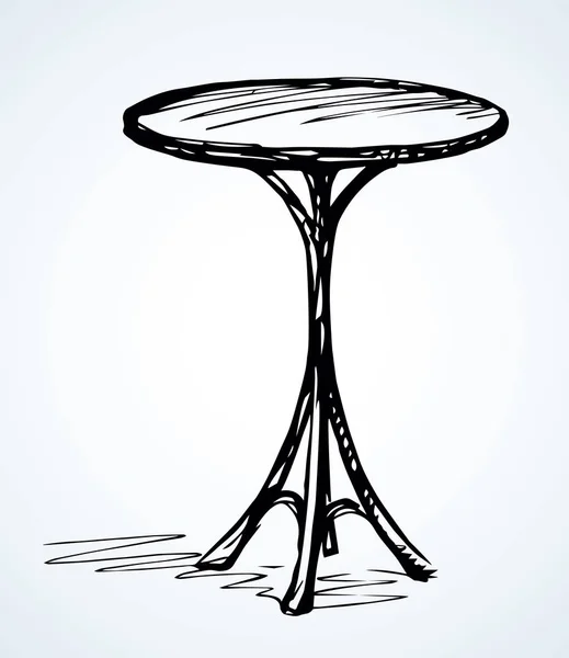 Küçük yuvarlak bir masa. Vektör çizimi — Stok Vektör