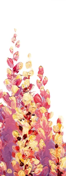 Obraz olejny. Jasne kwiaty wisterii — Zdjęcie stockowe