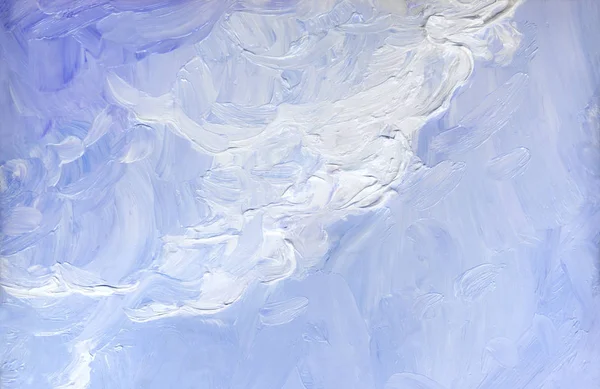Pintura a óleo. Céu azul com nuvens — Fotografia de Stock