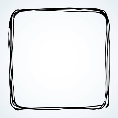 Karalama çerçevesi krokisi. Vektör çizimi