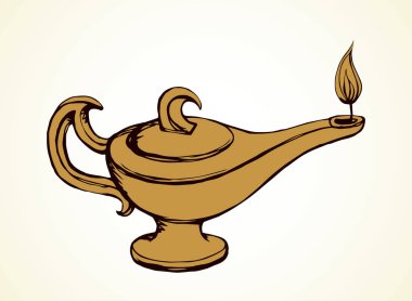 Pırıltılı bir lamba. Vektör çizimi