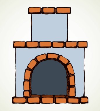 Eski Rus sobasını. Vektör çizimi