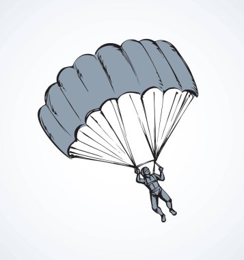 Paraşütçü. Vektör çizim
