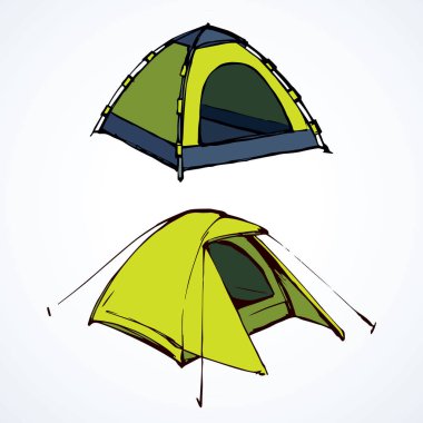 Çadır. Vektör çizim