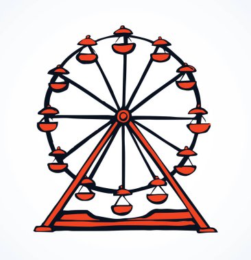 Dönme dolap. Vektör çizimi