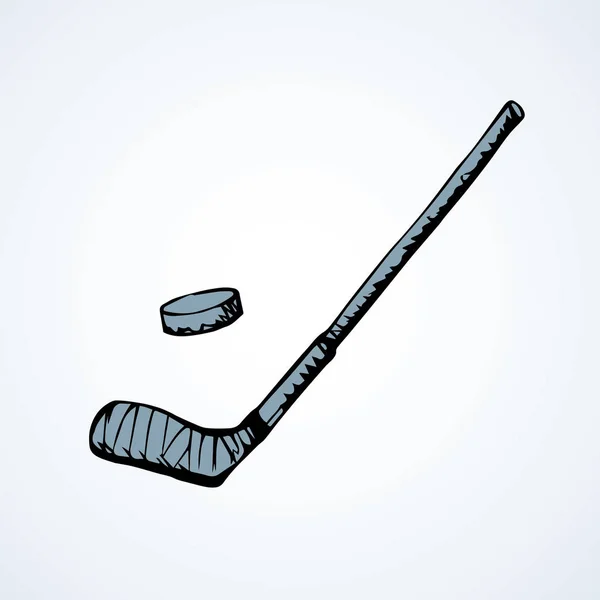 Palo de hockey. Dibujo vectorial — Vector de stock