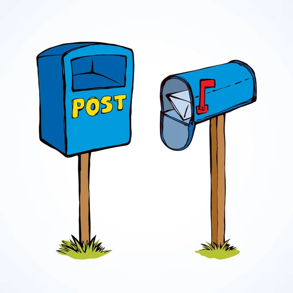 Poštovní schránka. Vektorové kreslení — Stockový vektor