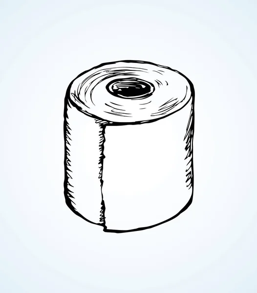 Toalett papper. Vektorritning — Stock vektor
