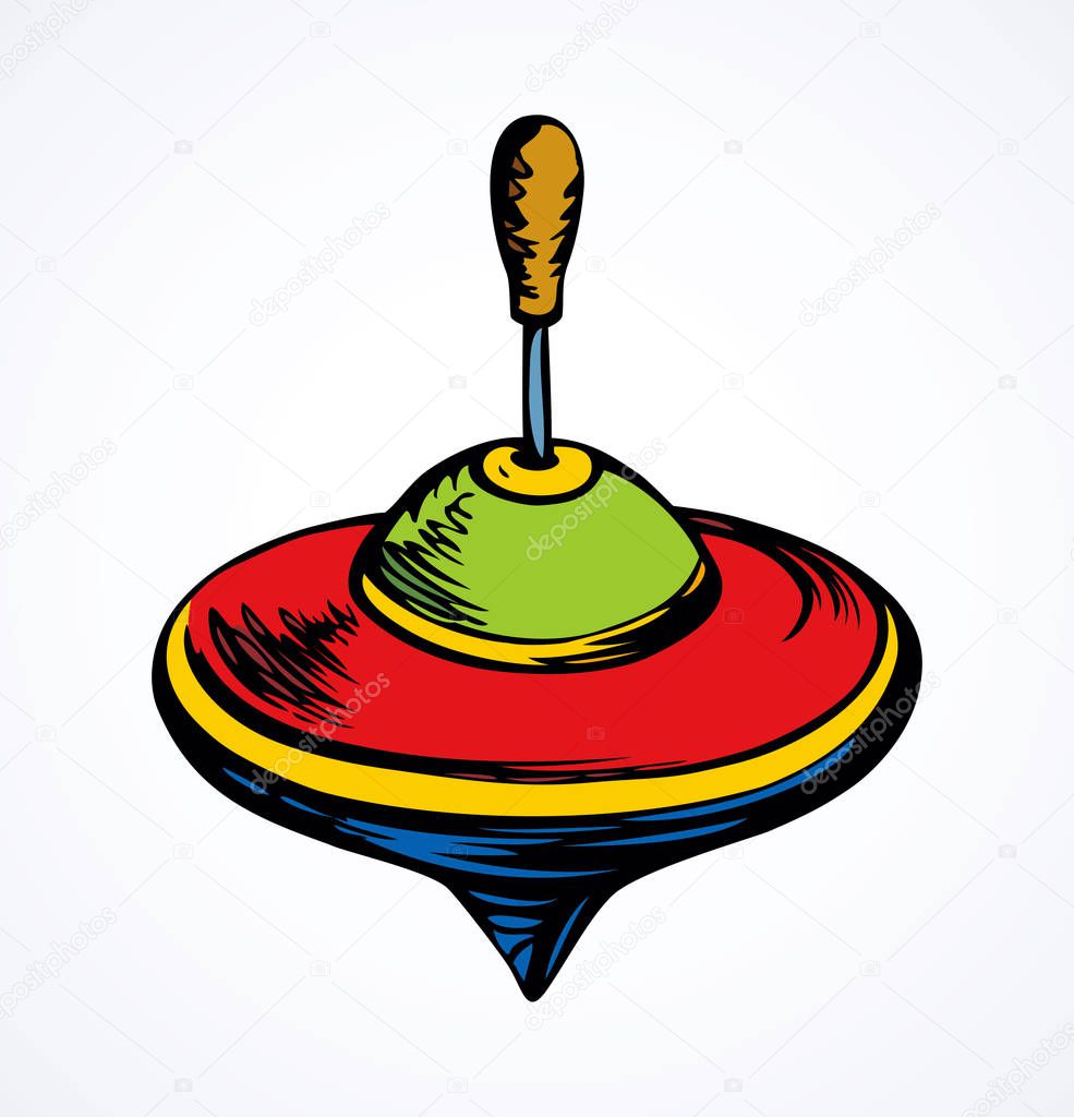 Spinning Top. Vector drawing