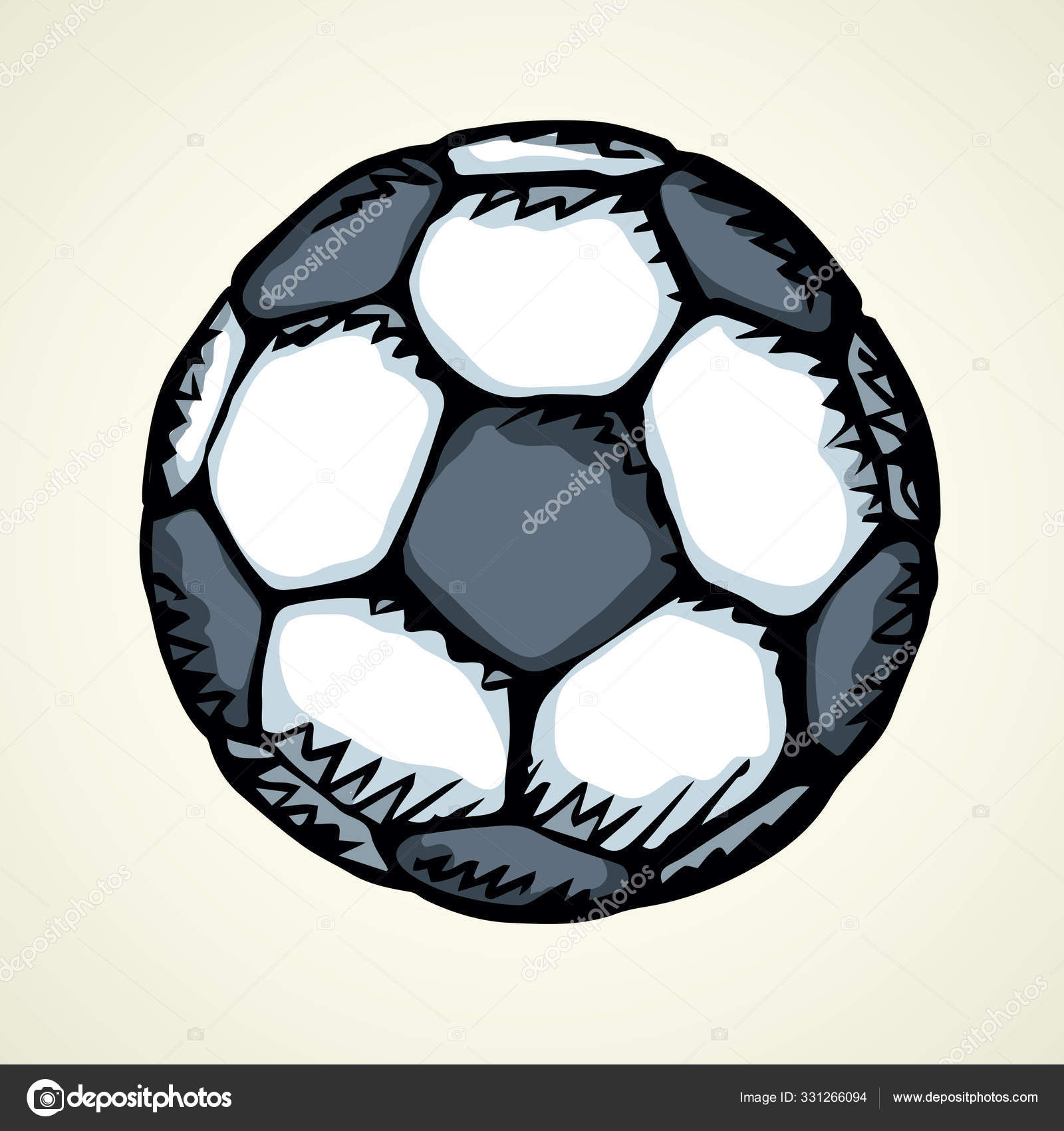 Großer Fußballball. Vektorzeichnung Stock-Vektorbild von ©Marinka 331266094, image size:1600x1700