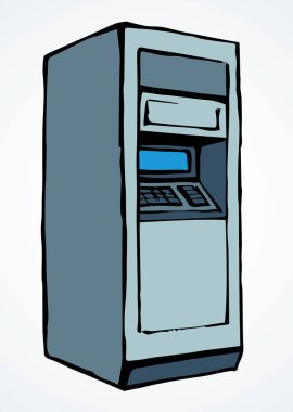 ATM cihaz simgesi. Vektör çizimi