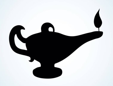 Pırıltılı bir lamba. Vektör çizimi