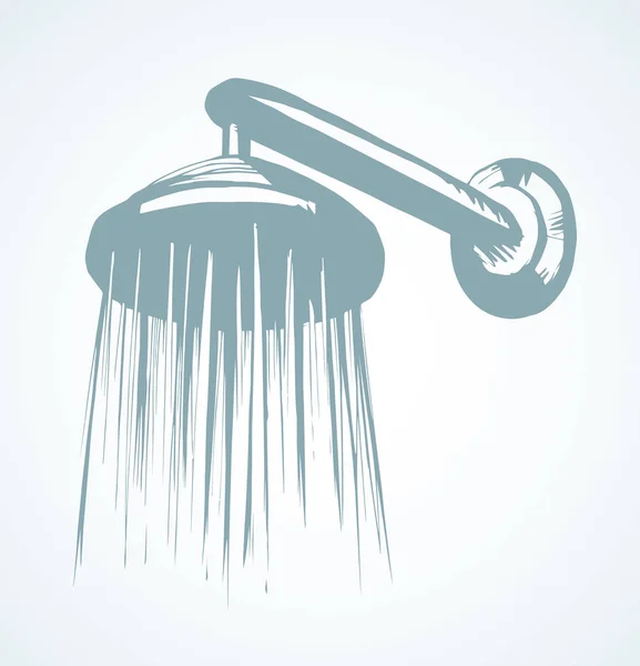 Ducha con grifo. Dibujo vectorial — Vector de stock © Marinka #274000794