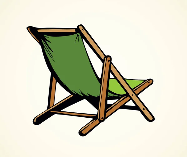 Cadeira de praia. Desenho à mão livre vetorial — Vetor de Stock