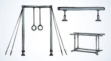 Jimnastik barlar. Vektör çizim