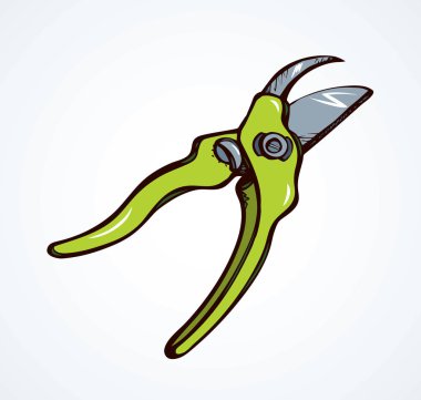 Vektör çizim. Budayıcı