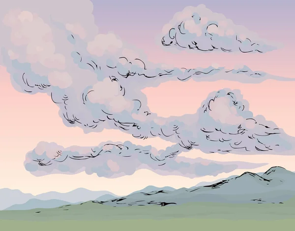 雲。ベクトル描画 — ストックベクタ