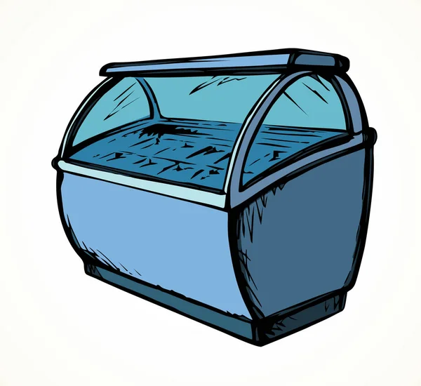 Congelador para armazenar. Desenho vetorial —  Vetores de Stock