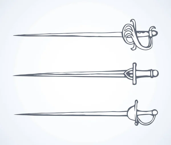 A velha Epee. Desenho vetorial —  Vetores de Stock