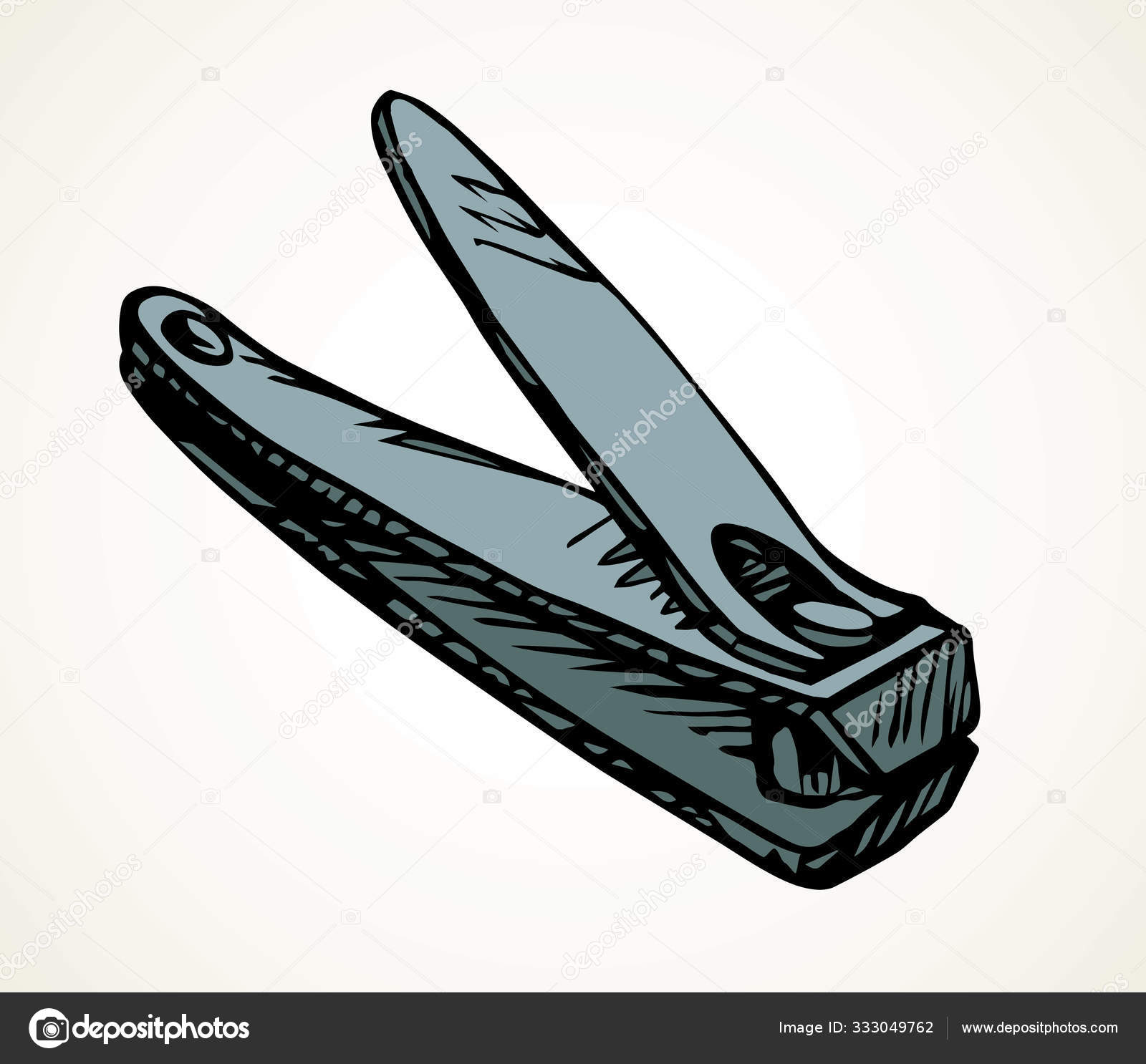 Nail Clipper Part of Women Pedicure Tools Hand Drawn Icon Set Vector Stock  Vector Image & Art - Alamy